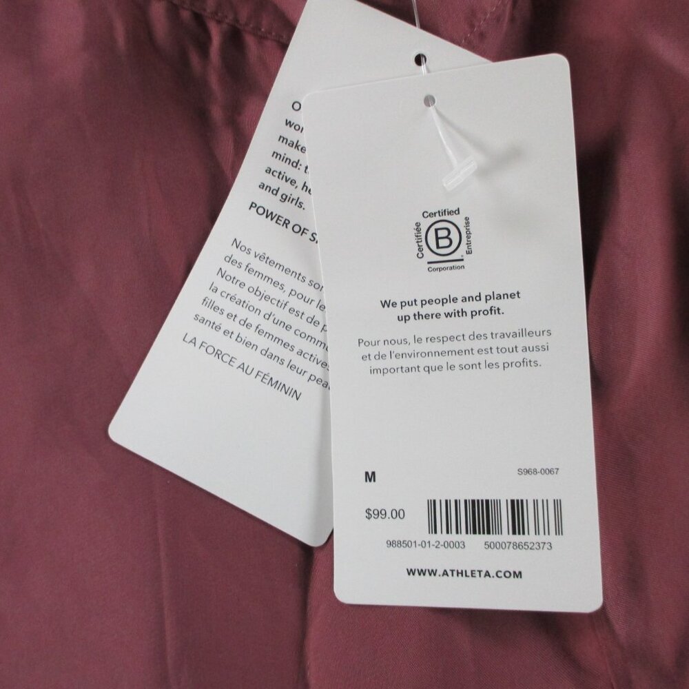 NWT Athleta Calm Cool Pants Med Tawny Rose Sleep Satin Silk Loungewear Wide Leg - Picture 11 of 14